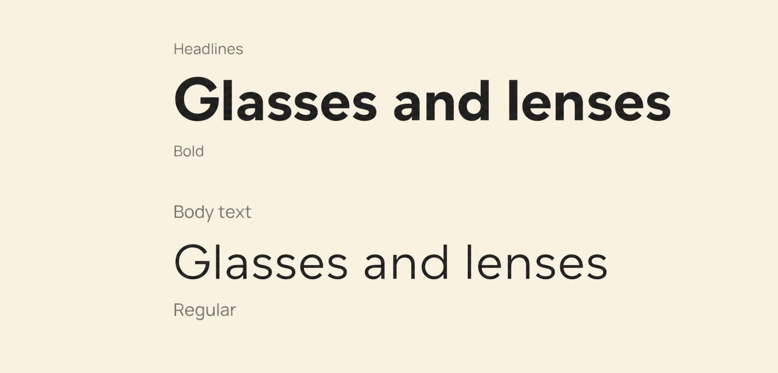 Coolvetica and Raleway typography for the interface
