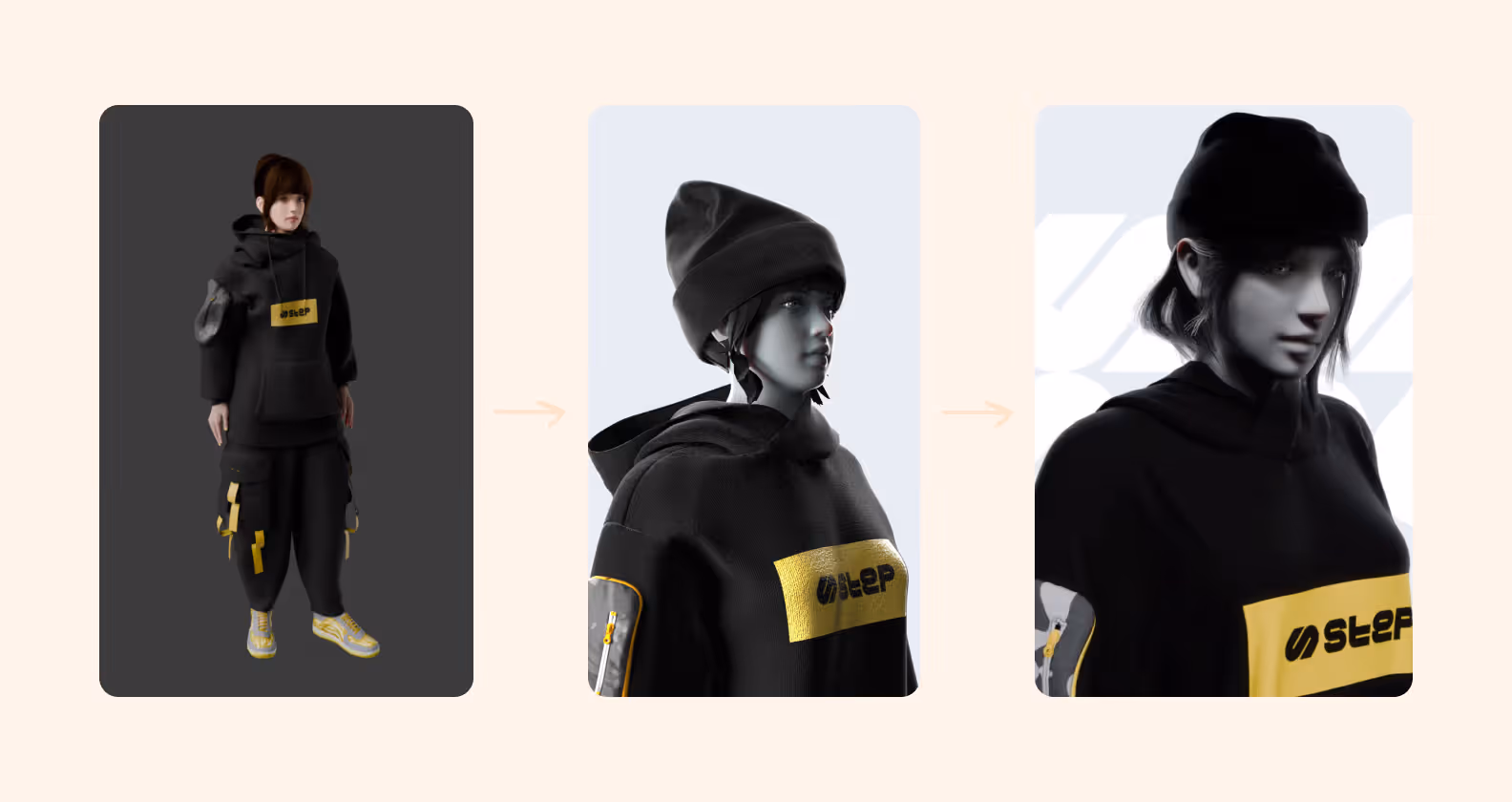 The 3D character’s evolution