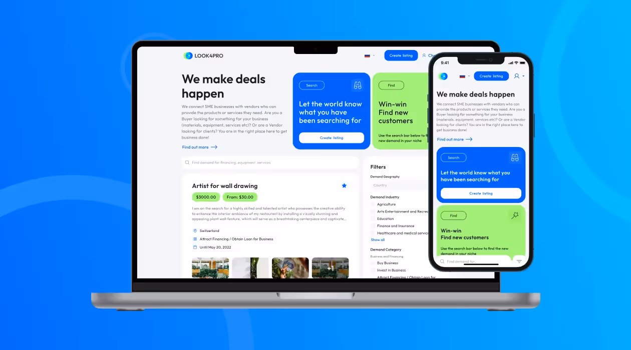 Look4Pro: a B2B platform for finding contractors & suppliers