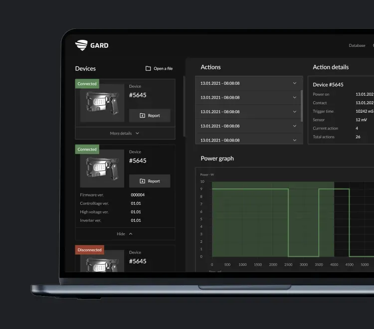 Thumbnail with screenshots of service named Gard