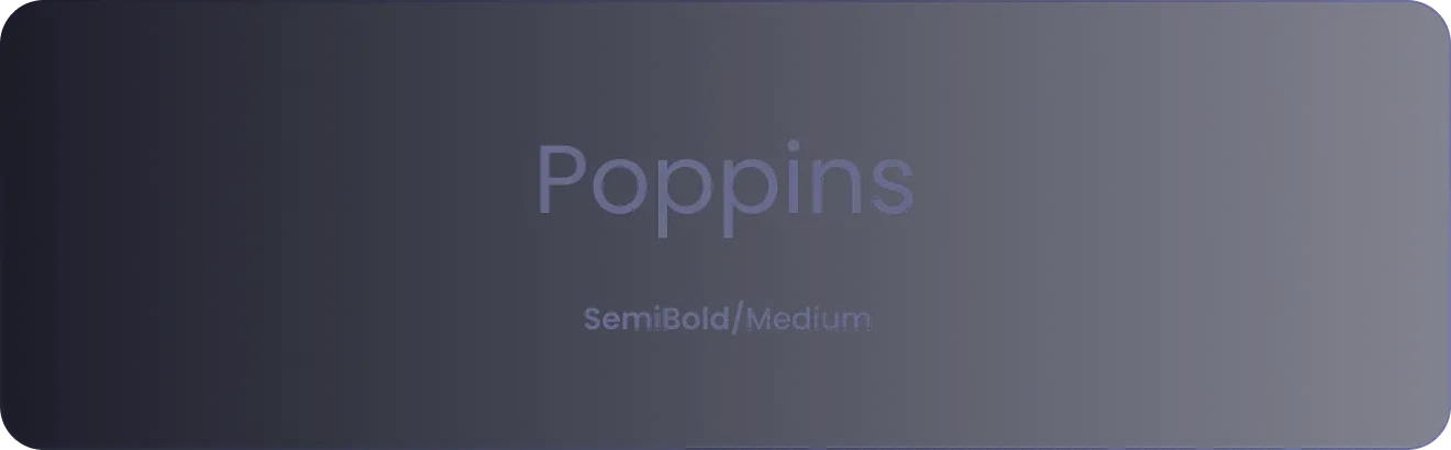 Text sample of the Poppins font
