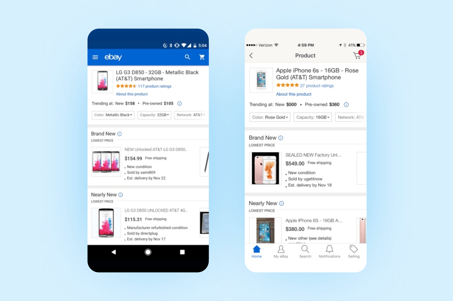eBay’s search filters