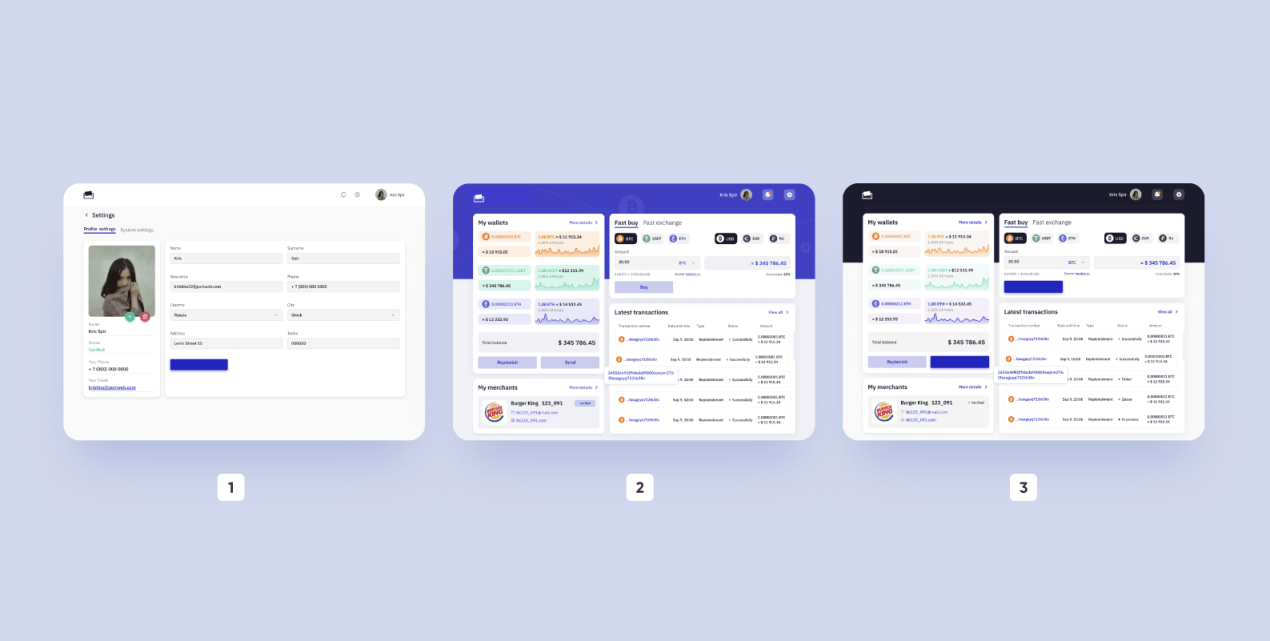 cryptocurrency wallet development: 3 design-concepts