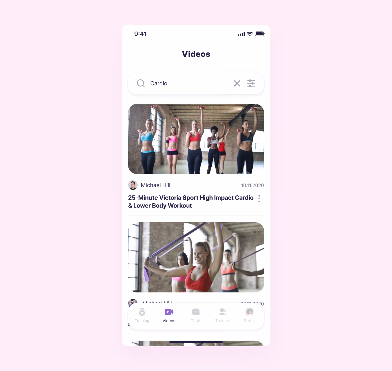 video workouts with instructions