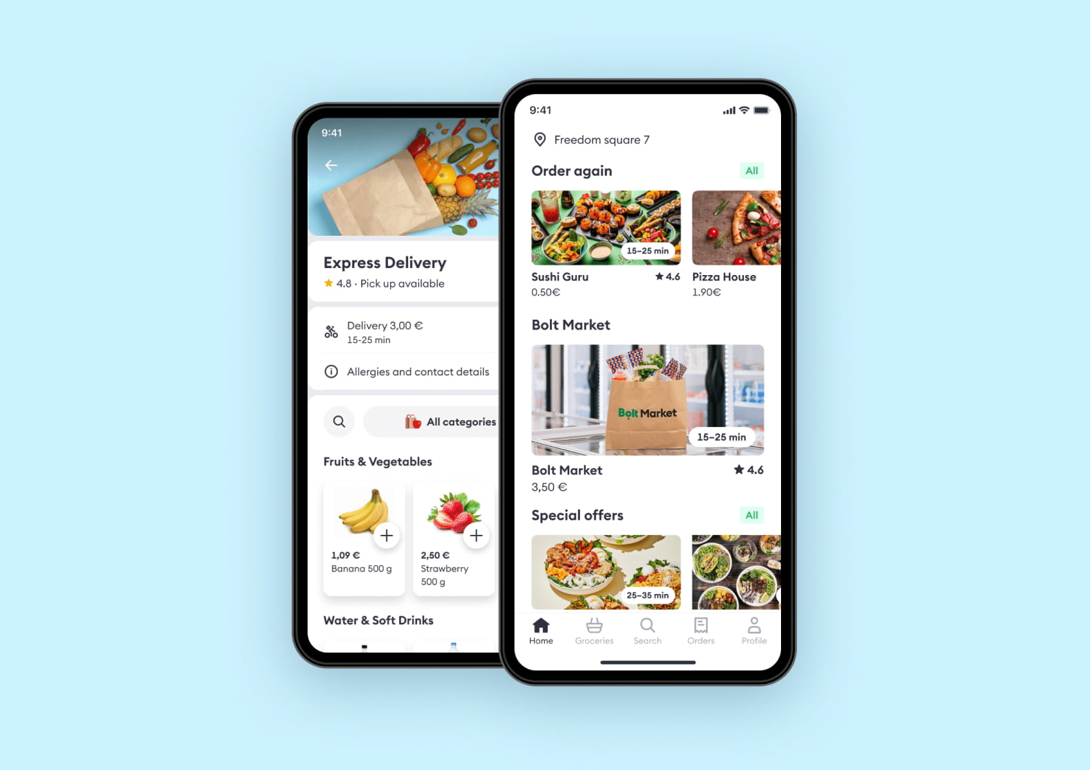 Bolt Food app screenshots