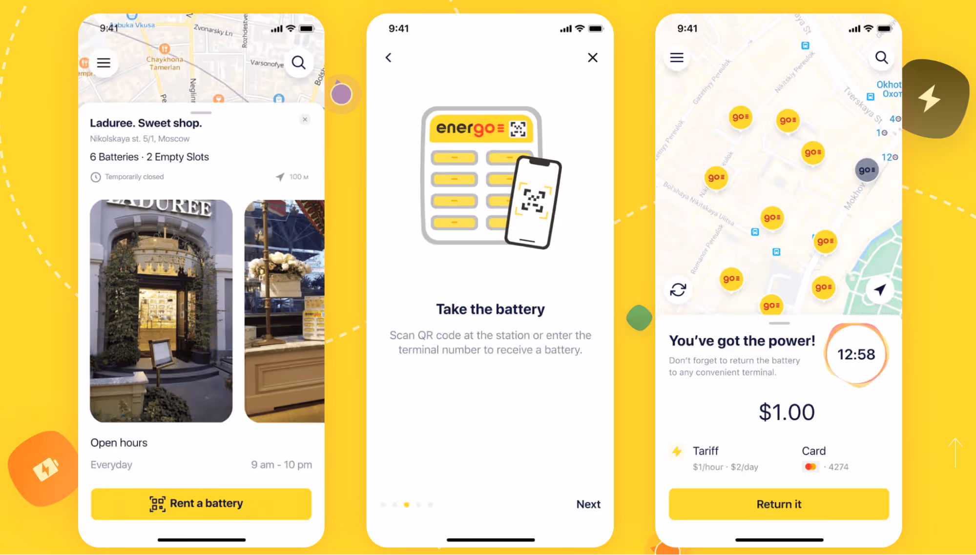 EnerGo app interface