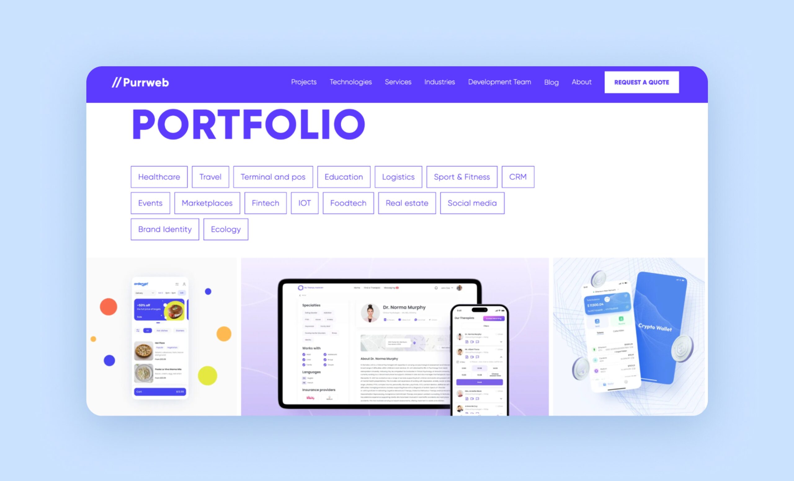 портфолио Purrweb