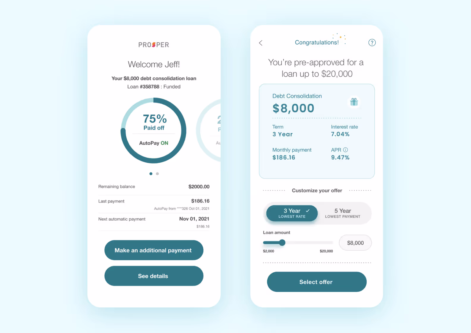 Интерфейс Prosper 