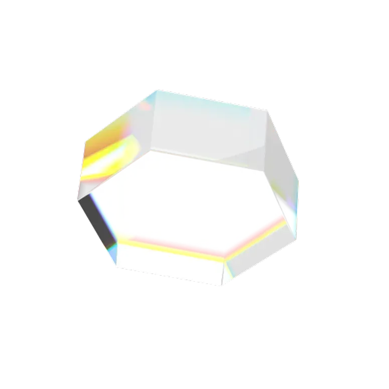 Geometric crystal with rainbow reflection