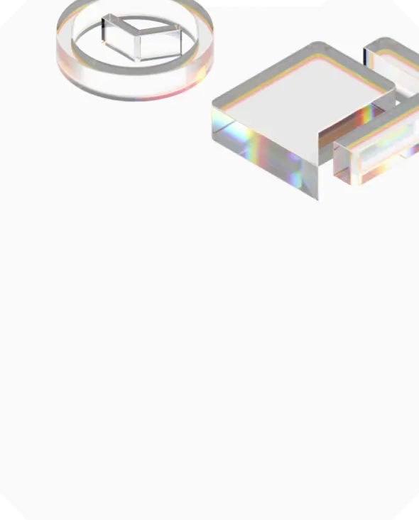 Geometric shapes with a holographic effect