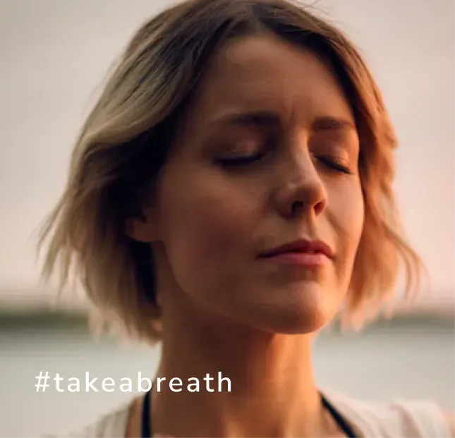 Portrait of person with closed eyes