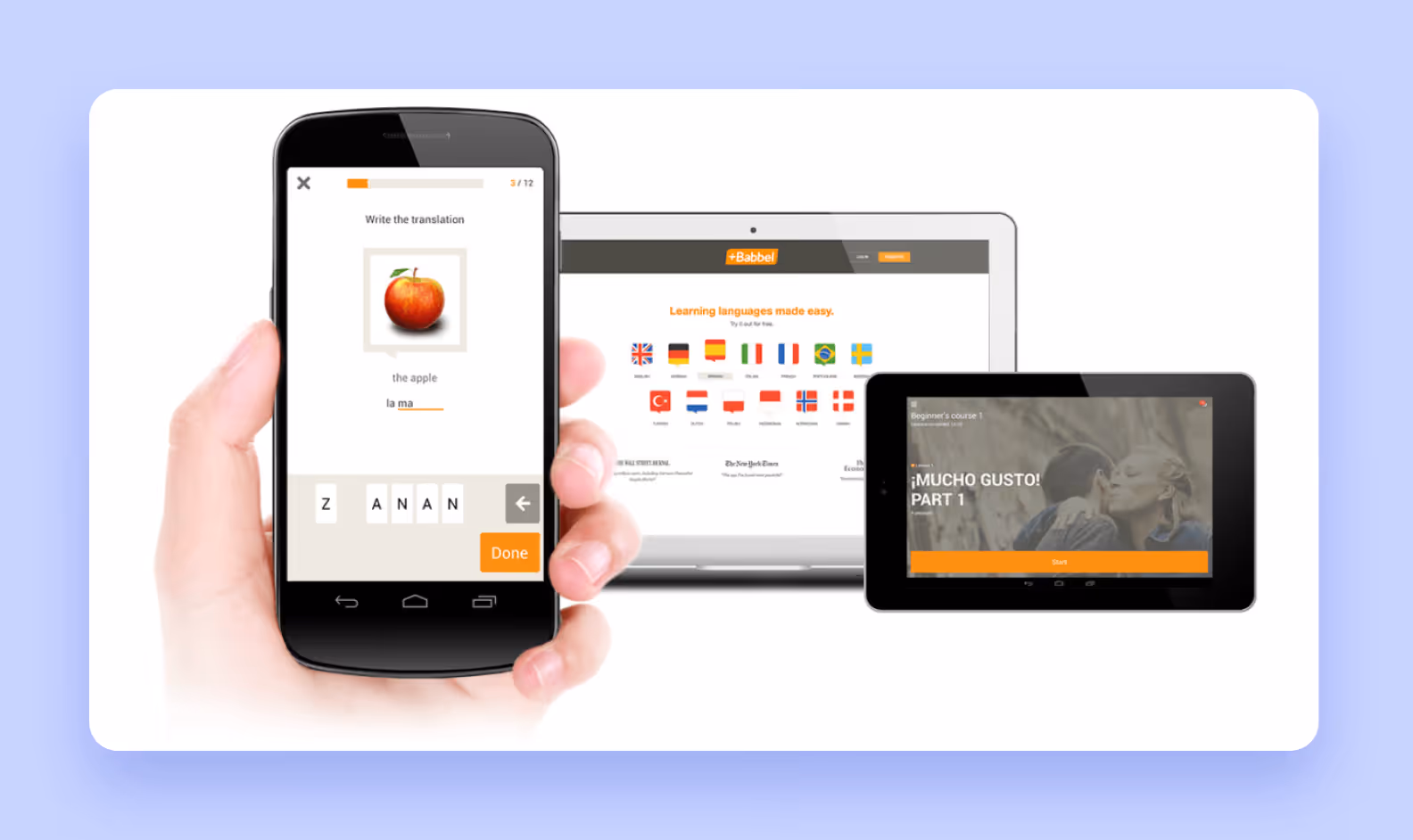 Babbel’s cross-platform app