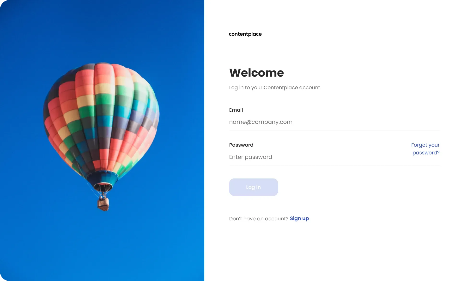 Hot air balloon against a blue sky