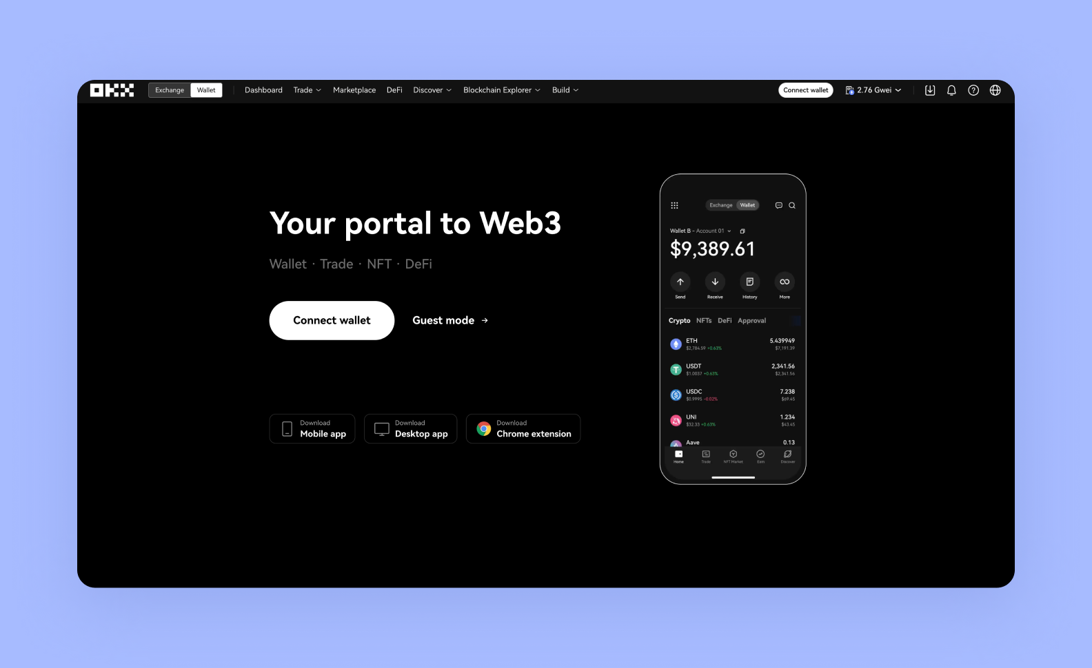 Главная страница okx.com