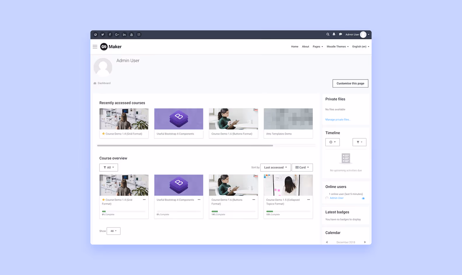 Программа для онлайн обучения — Moodle