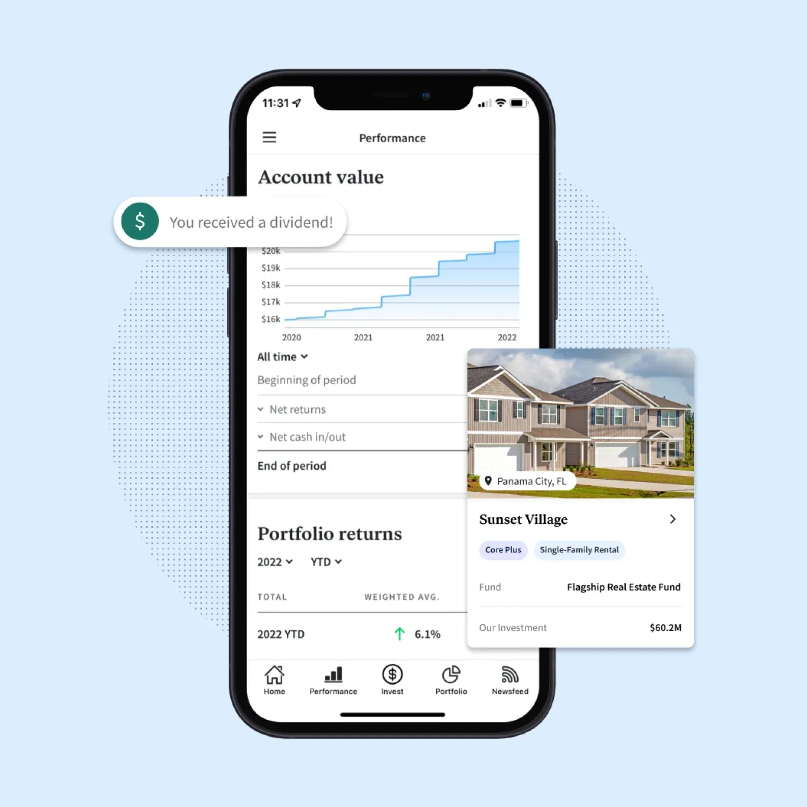 Fundrise app screenshot