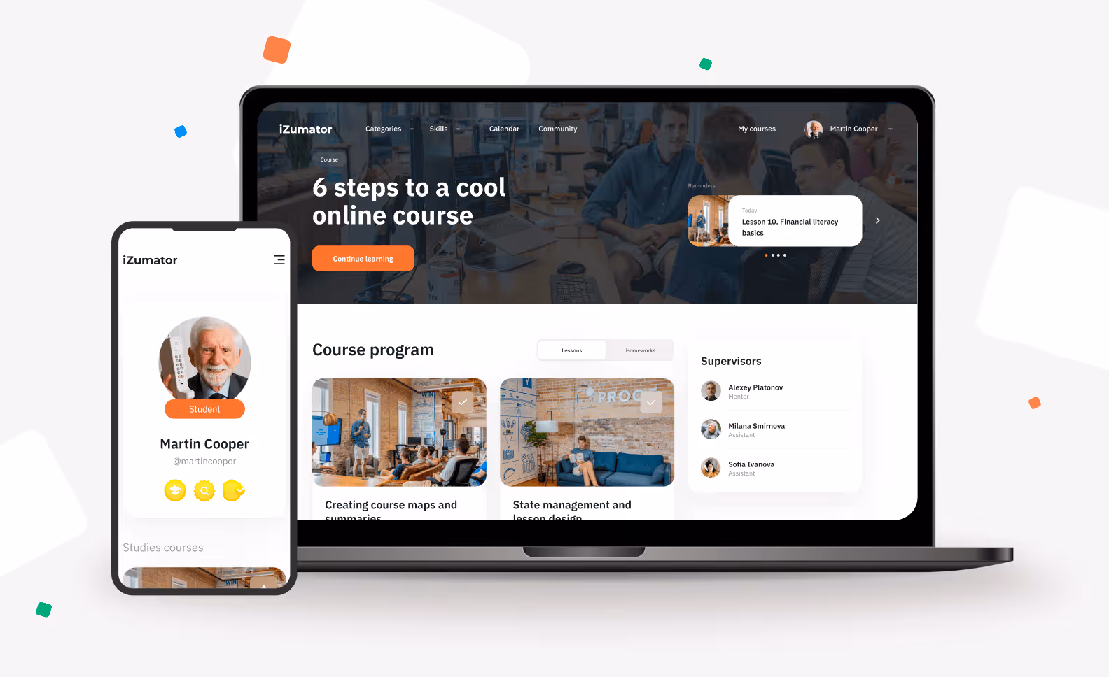 The educational app Izumator