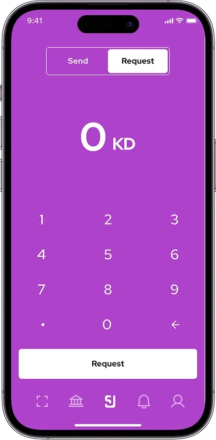 Mobile app money transfer screen