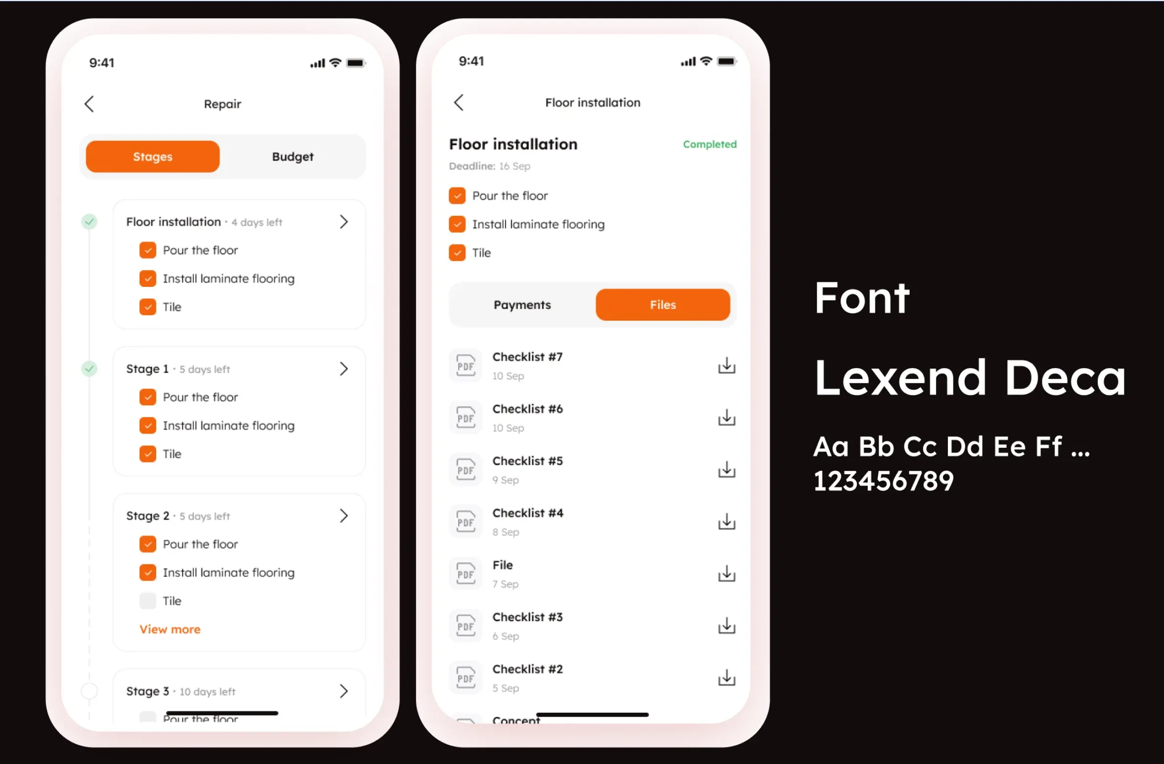 Font we used in the app