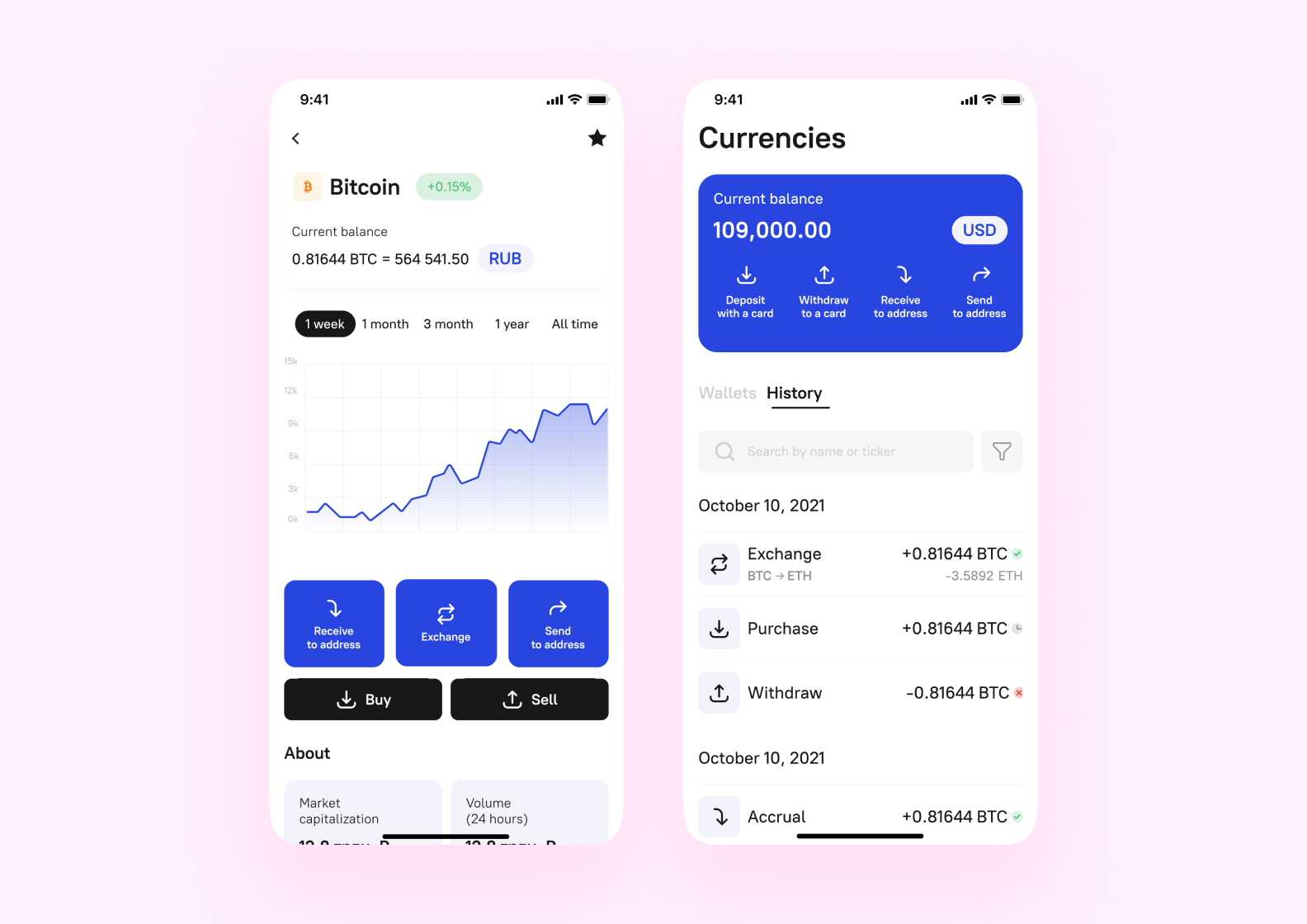 Broex app screens