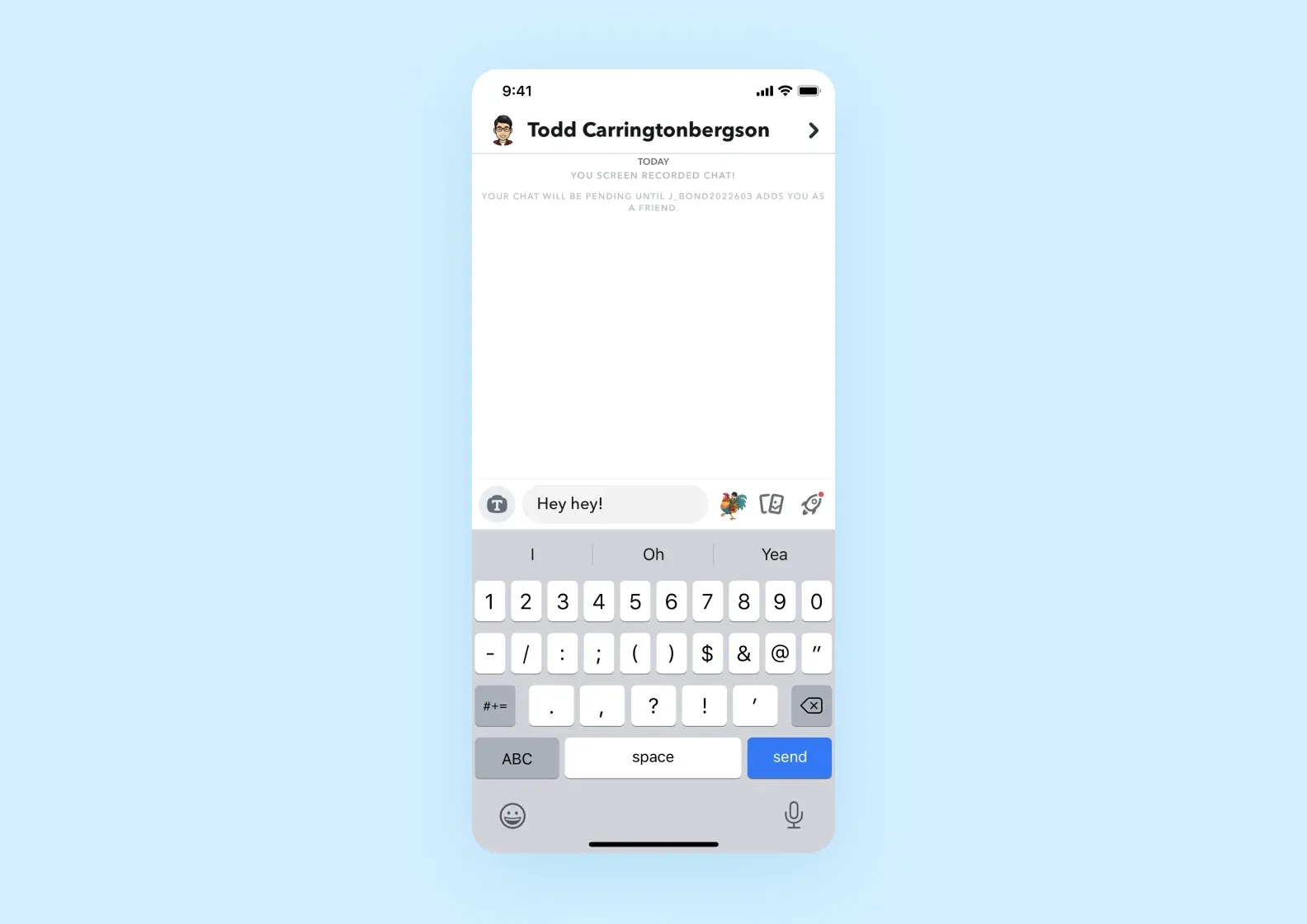 A screenshot of Snapchat