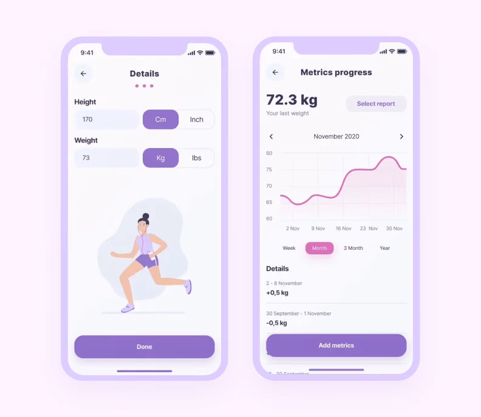 fitness app design