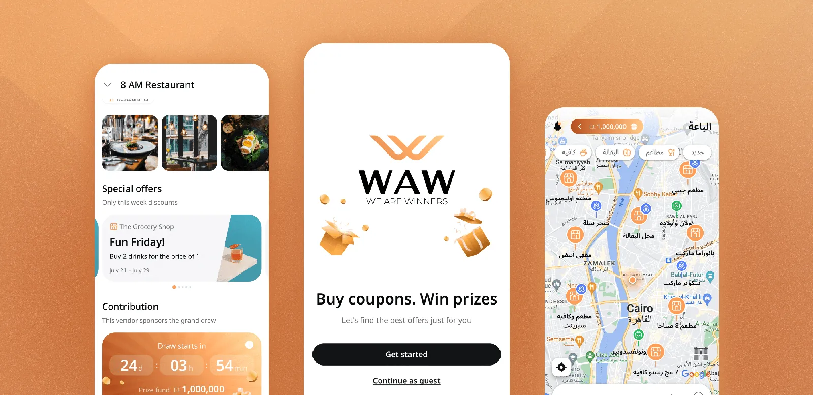 We’re All Winners app screens