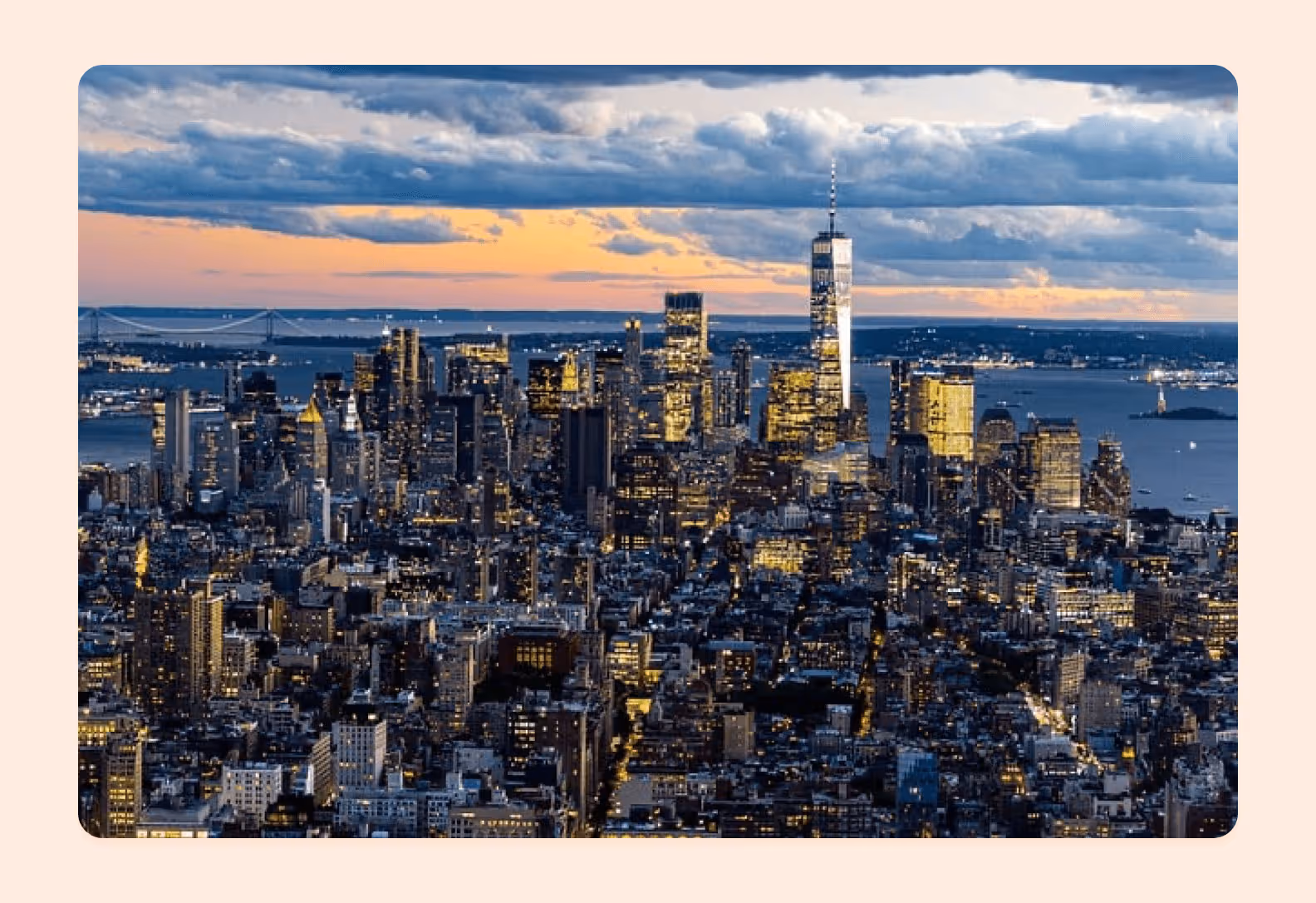 A skyline of New York City