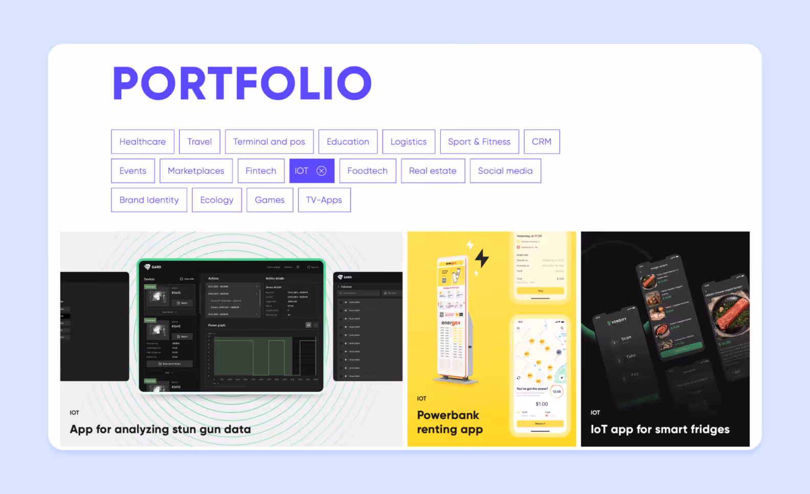The Purrweb’s portfolio