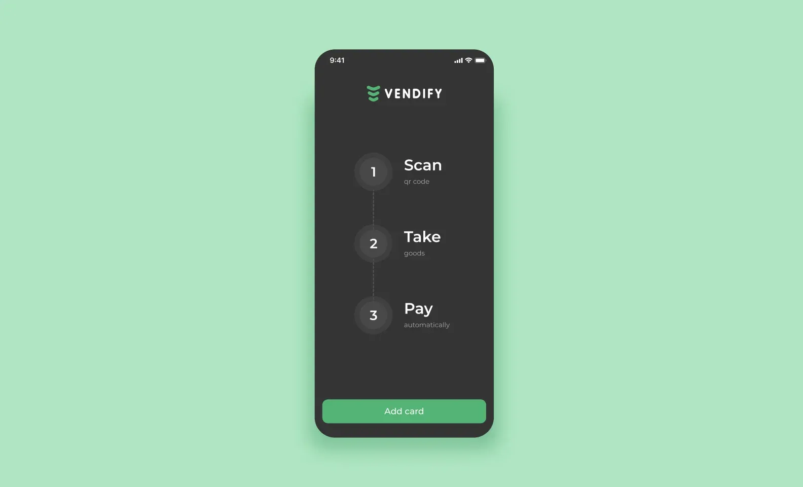  a concise onboarding without extra details - Vendify