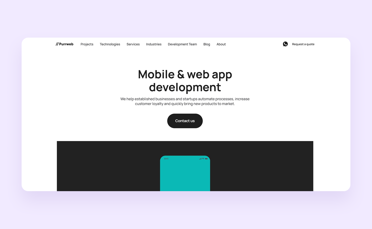 Purrweb main page