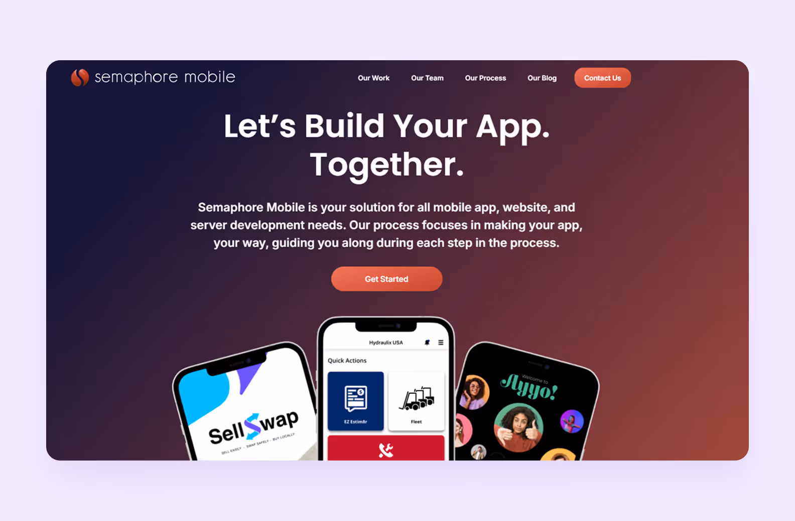 Semaphore Mobile main page