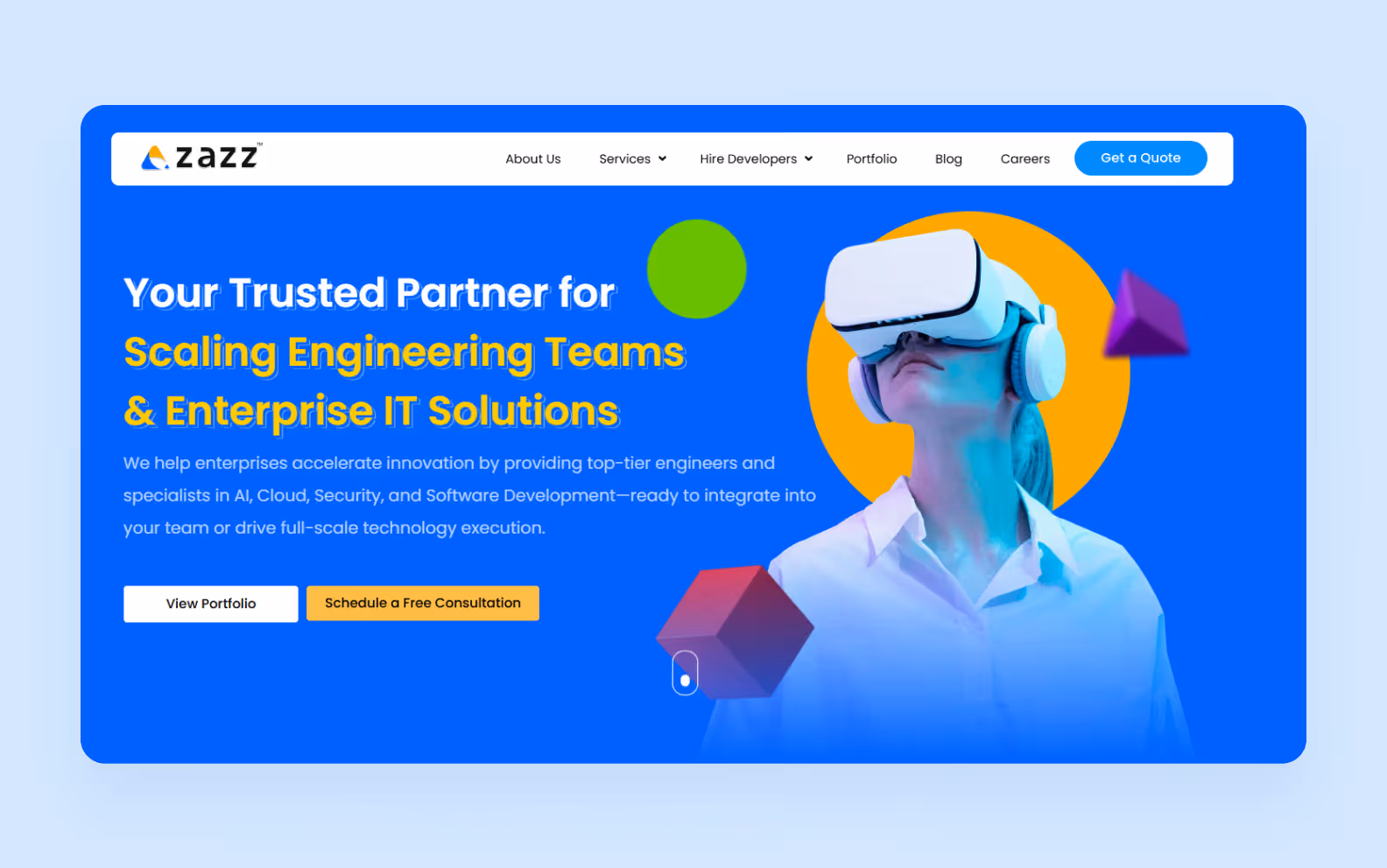 Zazz main page