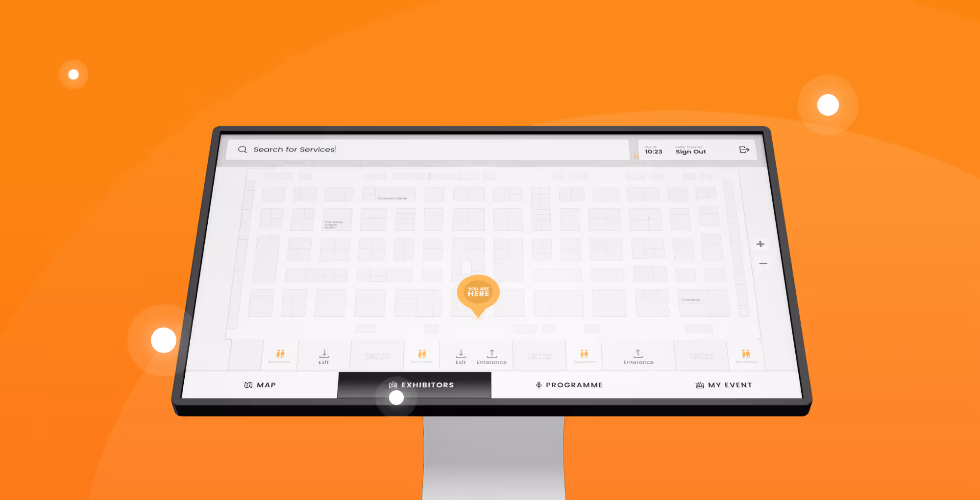 интерфейс карты мероприятия