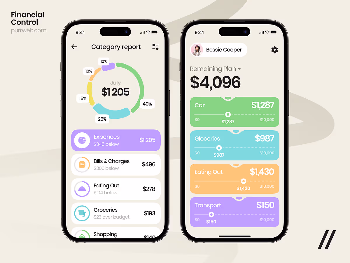 Fintech app example