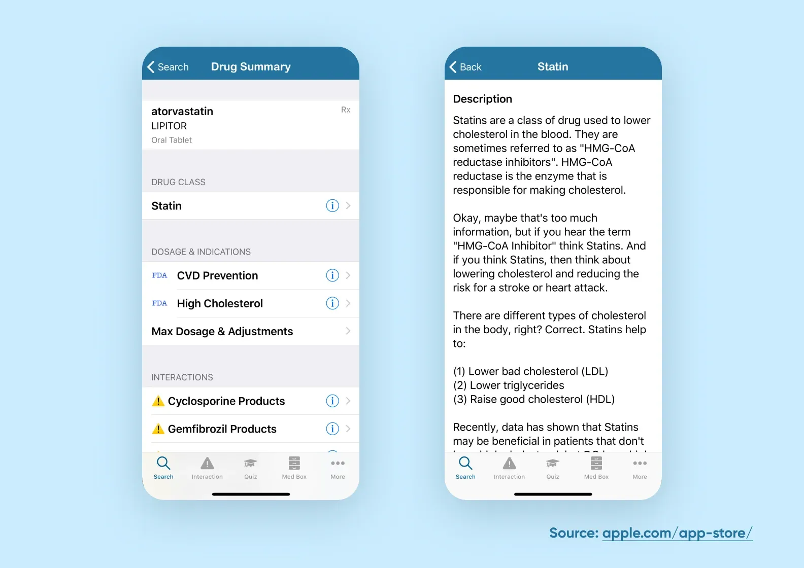 Pharmacy app interface