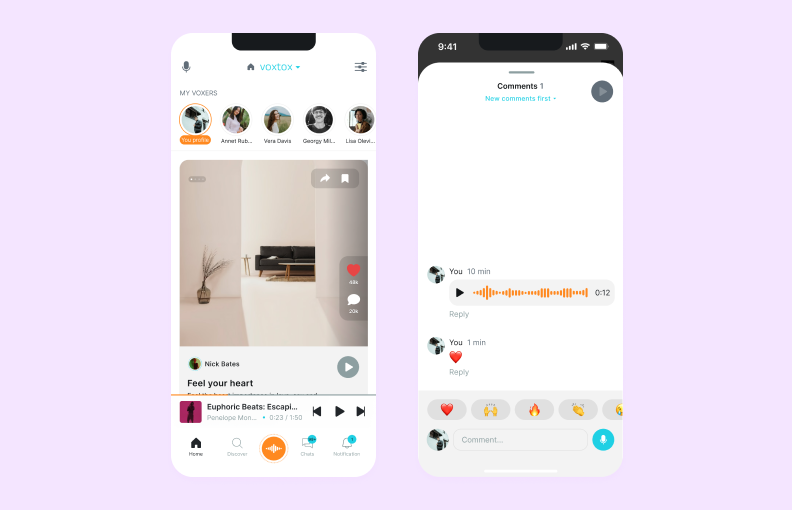 the voxtox app, developed by Purrweb