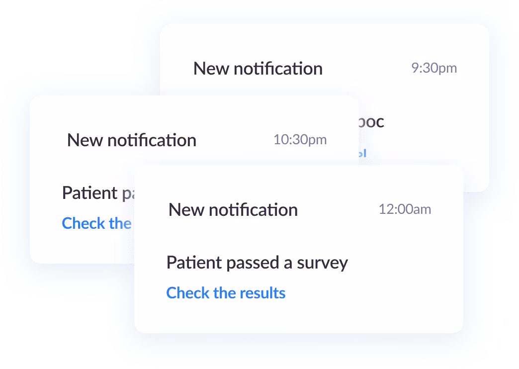 Notification panel with alerts and messages