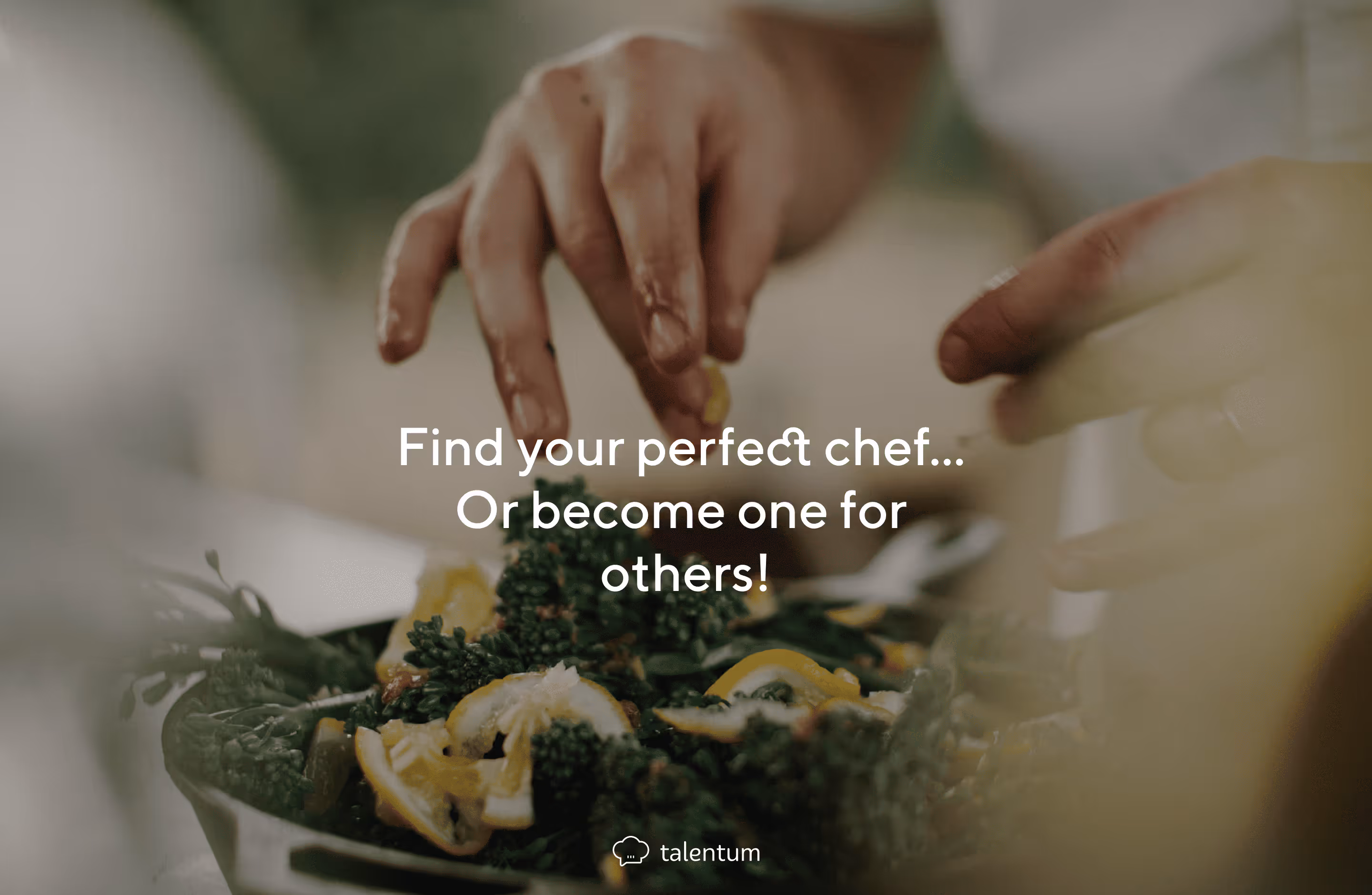 Hands preparing a dish with fresh ingredients