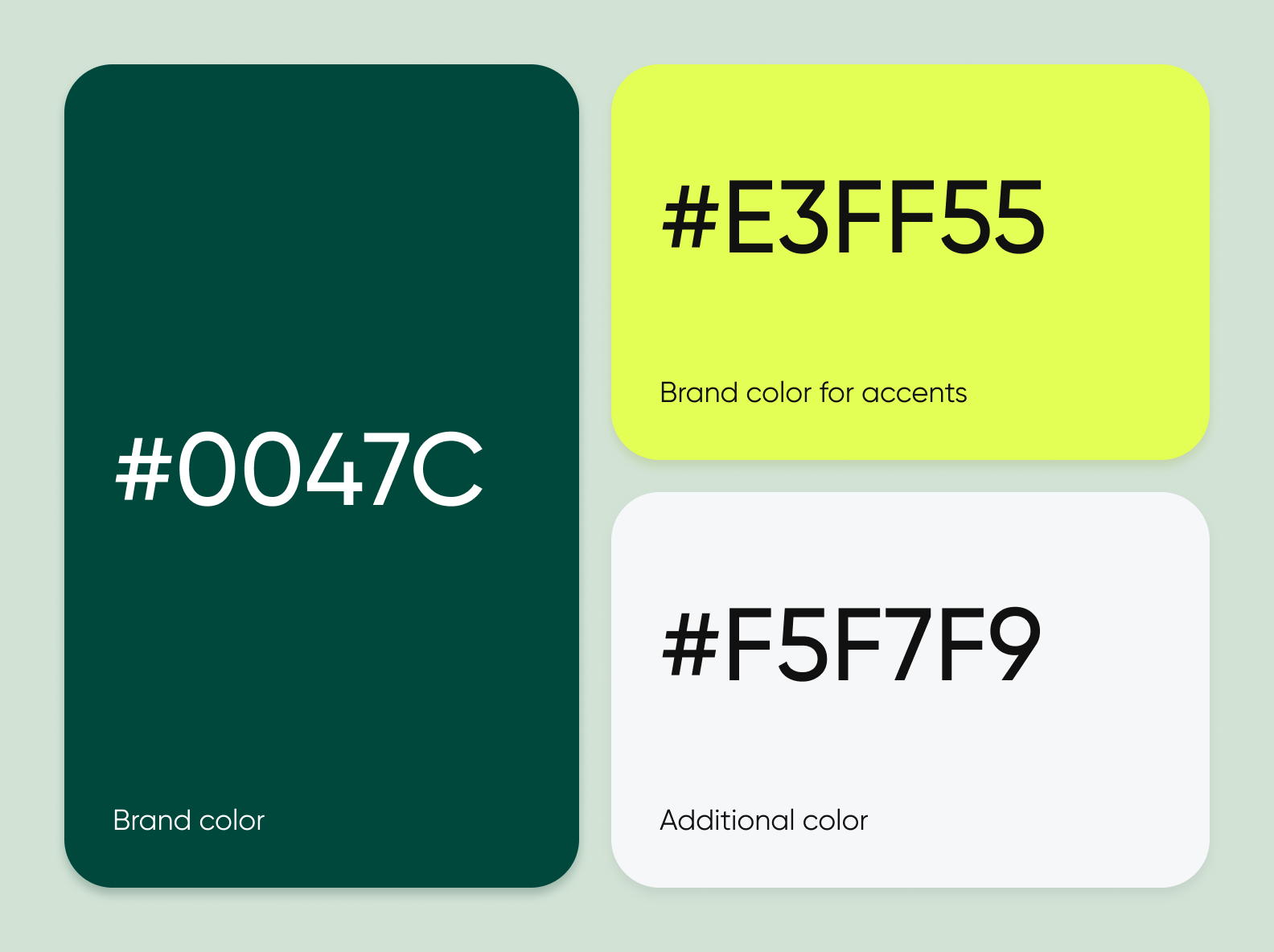 We used the brand colors in the color palette