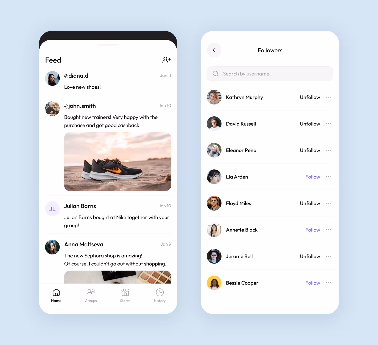 The app design