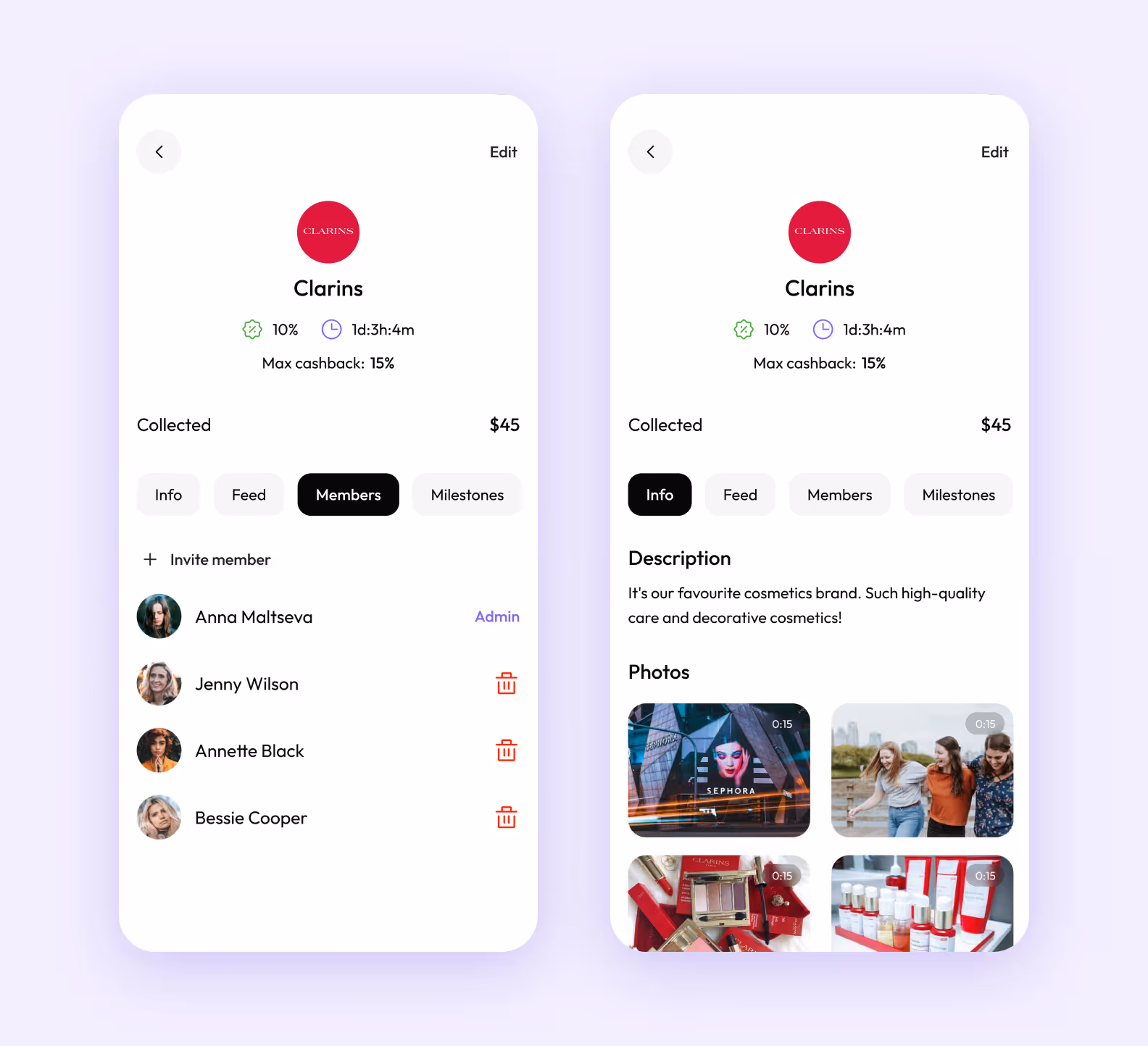 The app design