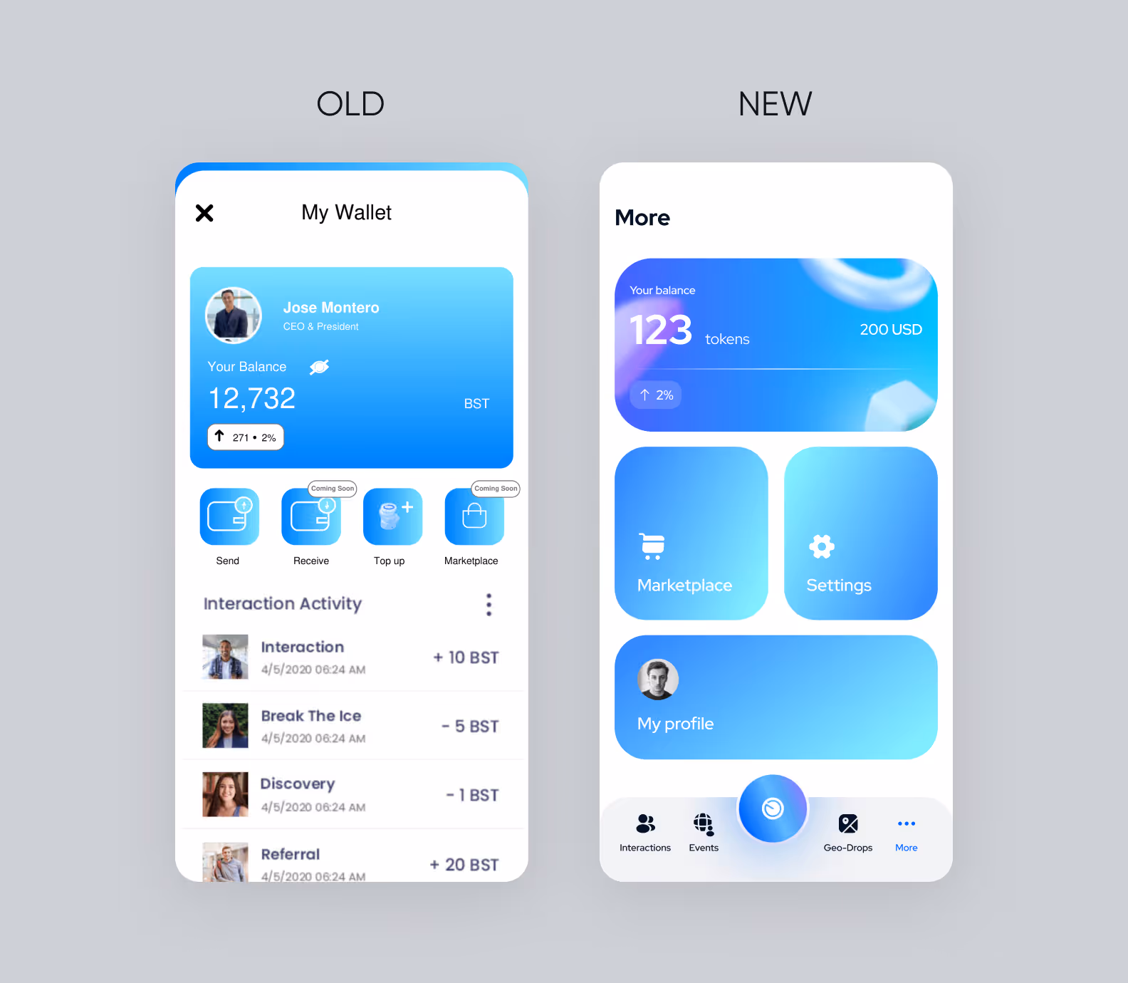 Blue Social app redesign