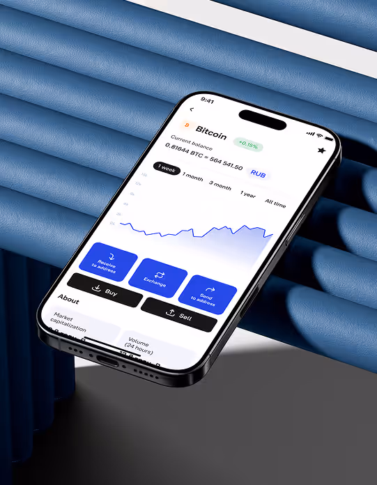 Mobile app displaying Bitcoin market data