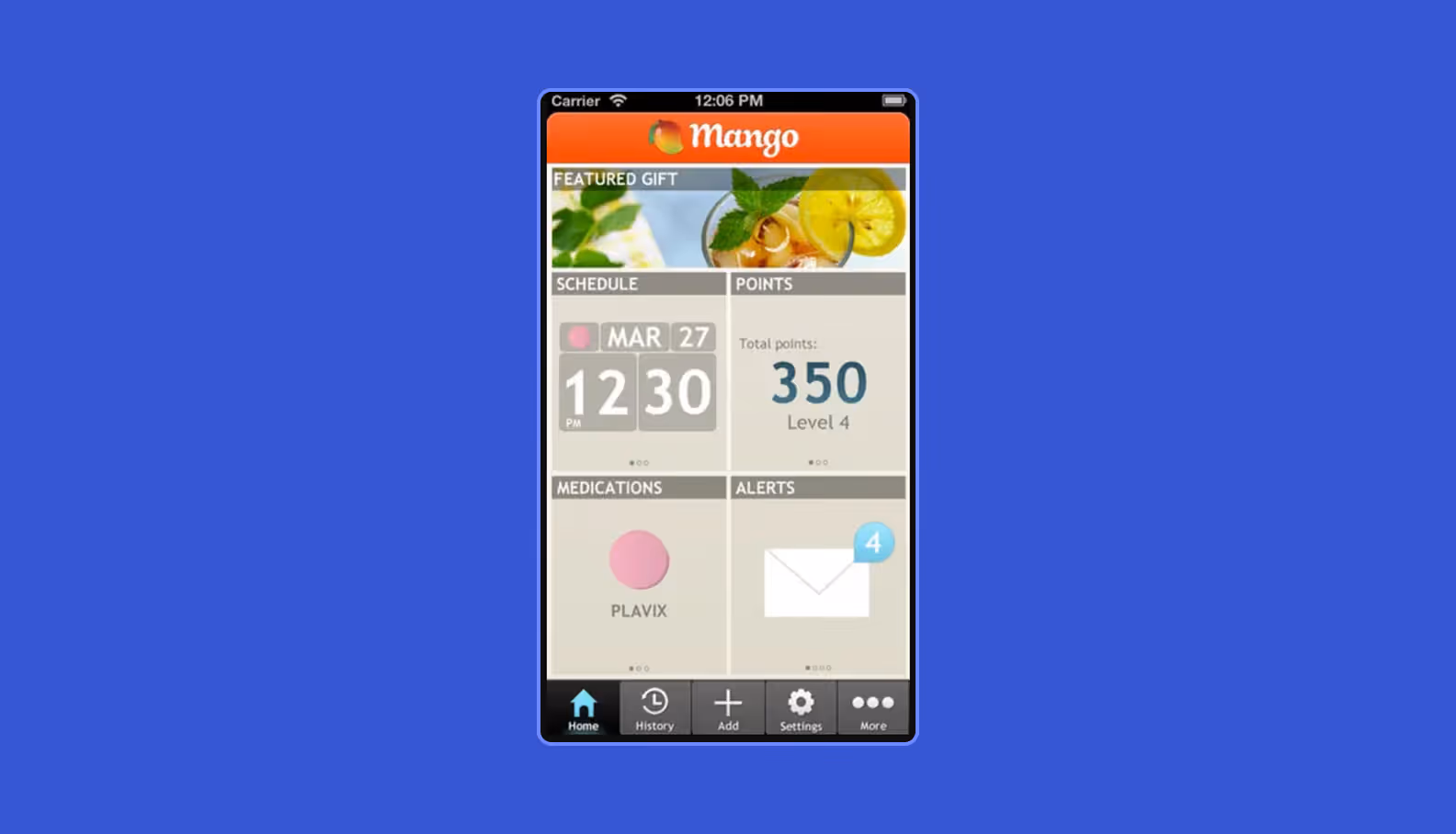 Screenshot from Mango Health app
