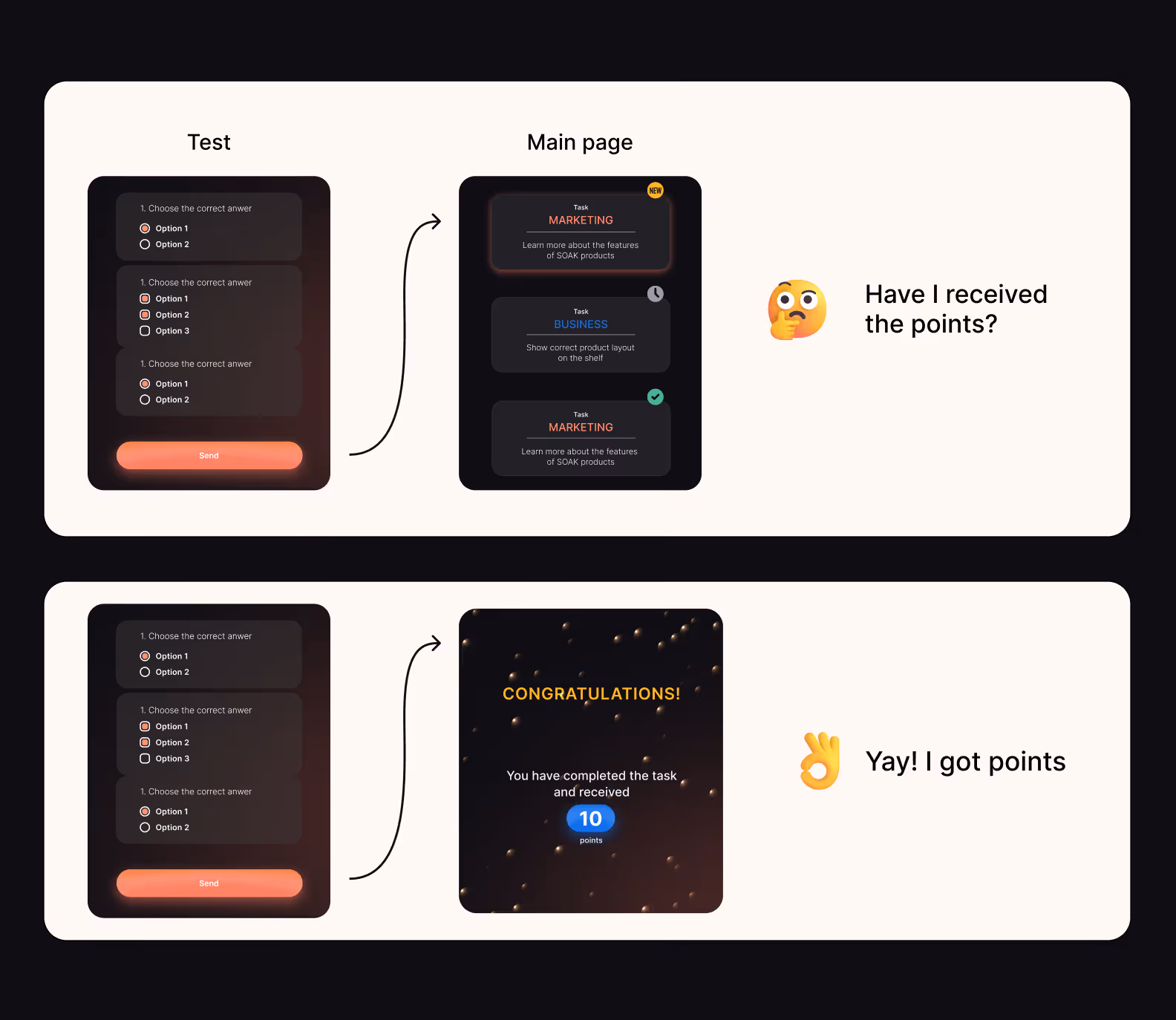 Add a success screen