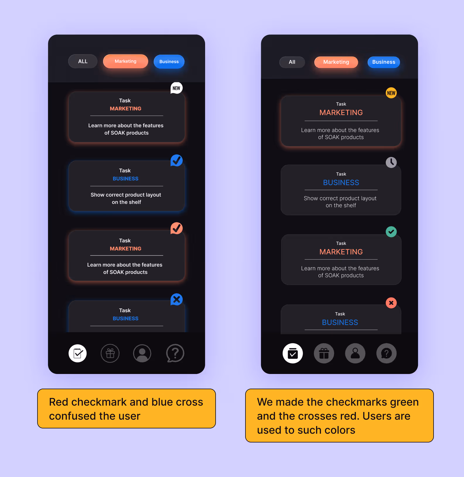 Fixed inconsistencies in the interface — everything looks logical and clear