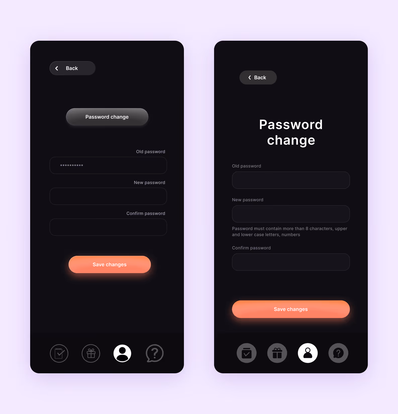 Changed the distance between UI elements and reduced the button size