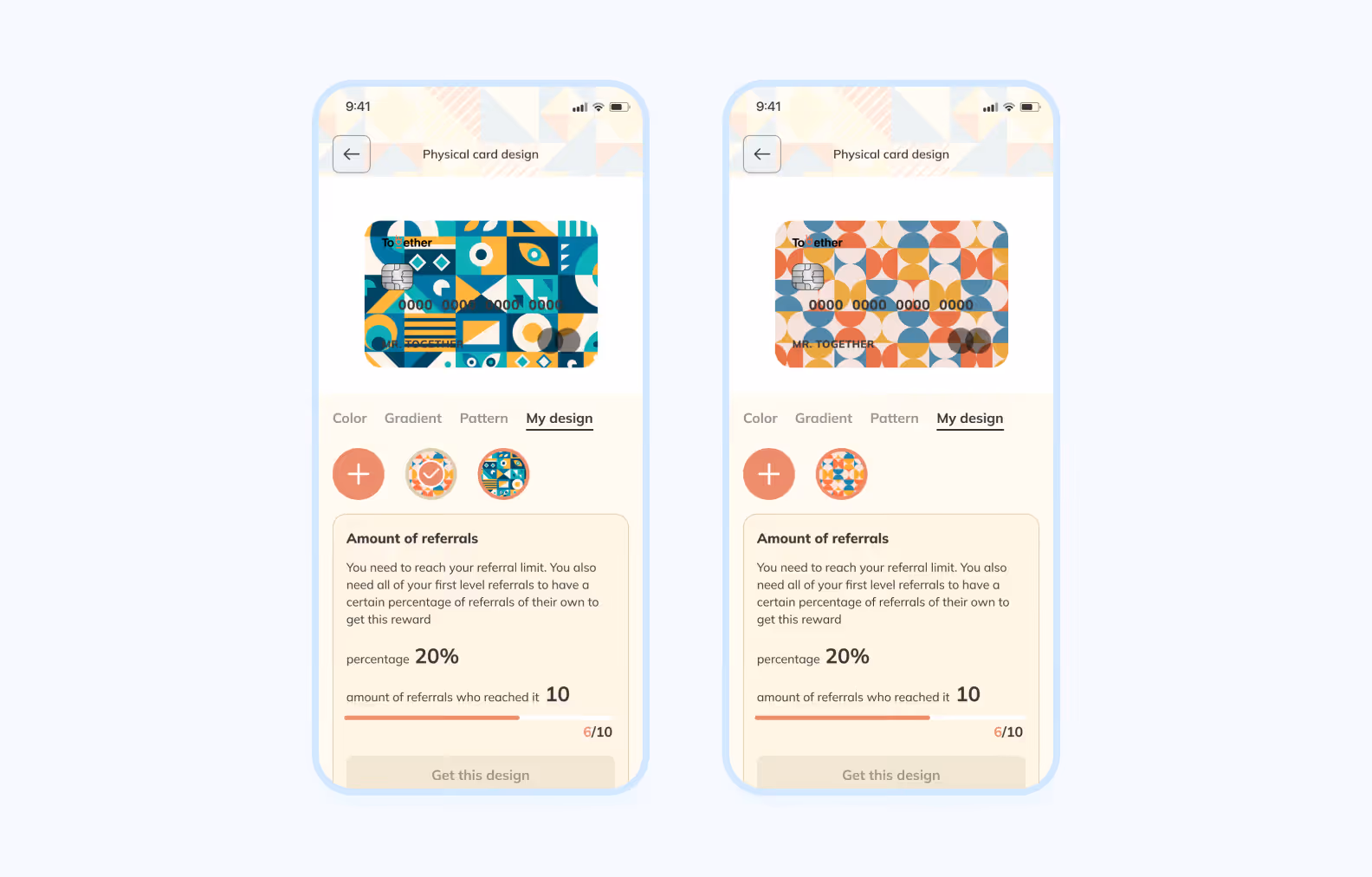 Card design