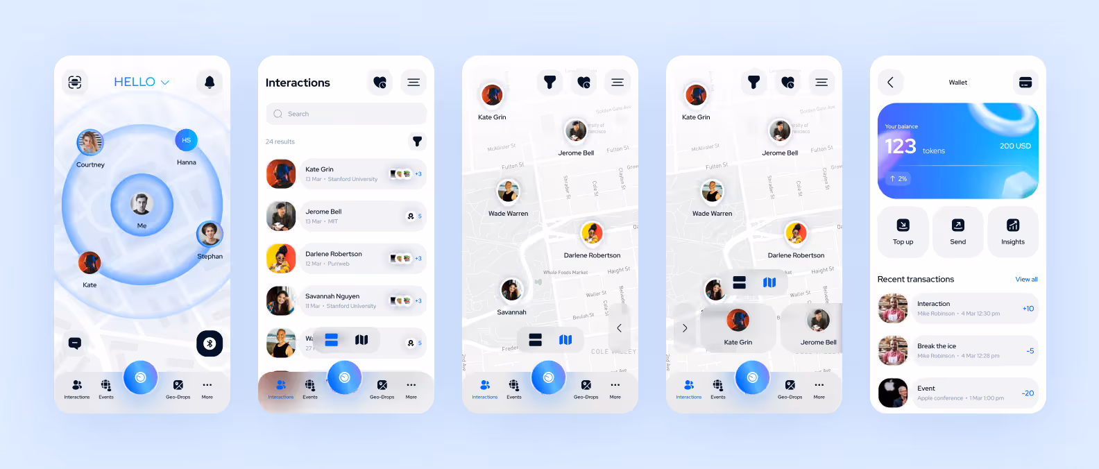 Концепт приложения Blue Social
